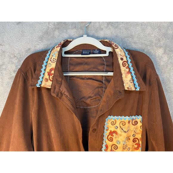 VTG Upcycled Southwestern Jacket Size 2X Lizard Patchwork Boho Cowgirl - Picture 2 of 7